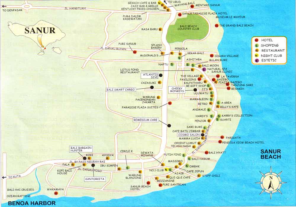 Peta Kota: Peta Sanur