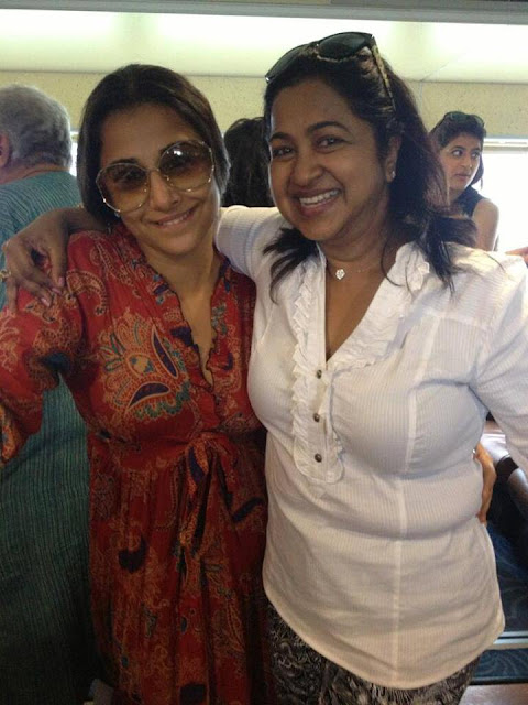 Spotted : Vidya Balan with South actress Radhika Sarathkumar 