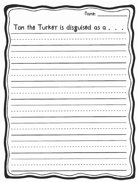 The First Grade Lunchbox: Disguise Tom the Turkey!