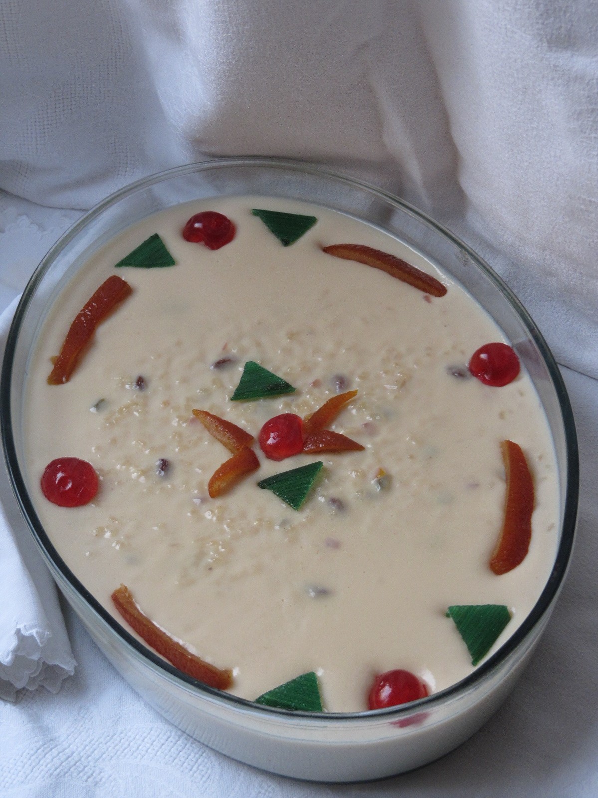 La cuisine d'ici et d'ISCA Riz au lait aux fruits confits macérés au