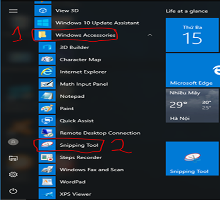 Hướng dẫn lấy biểu tượng phần mềm Snipping Tool ra màn hình desktop - Windows 10