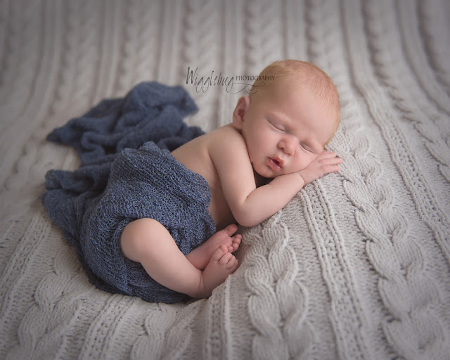 DeKalb Sycamore IL Newborn Photo shoot in studio, baby boy