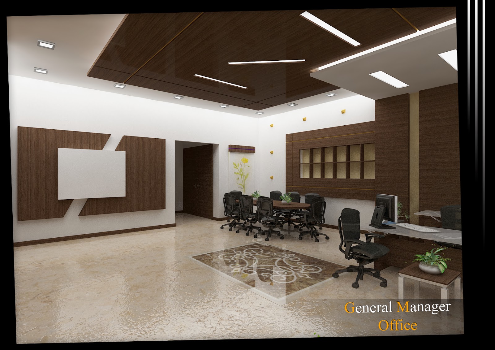 Arch.Michael Boules Interior Design For General Manager Office Qatar