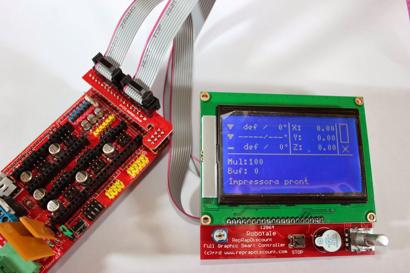Impressora 3D Caseira - Reprap Paraná: Teste LCD RepRapDiscount Full