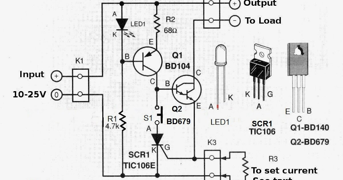 Wiring Schematic diagram: ELECTRONIC FUSE CIRCUIT