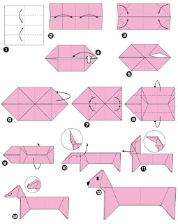 membuat binatang menggunakan kertas origami