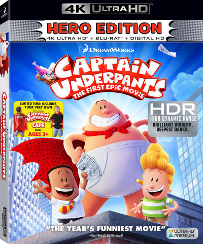 Captain Underpants: The First Epic Movie (2017) 2160p HDR BDRip Dual Latino-Inglés [Subt. Esp] (Animación. Comedia)