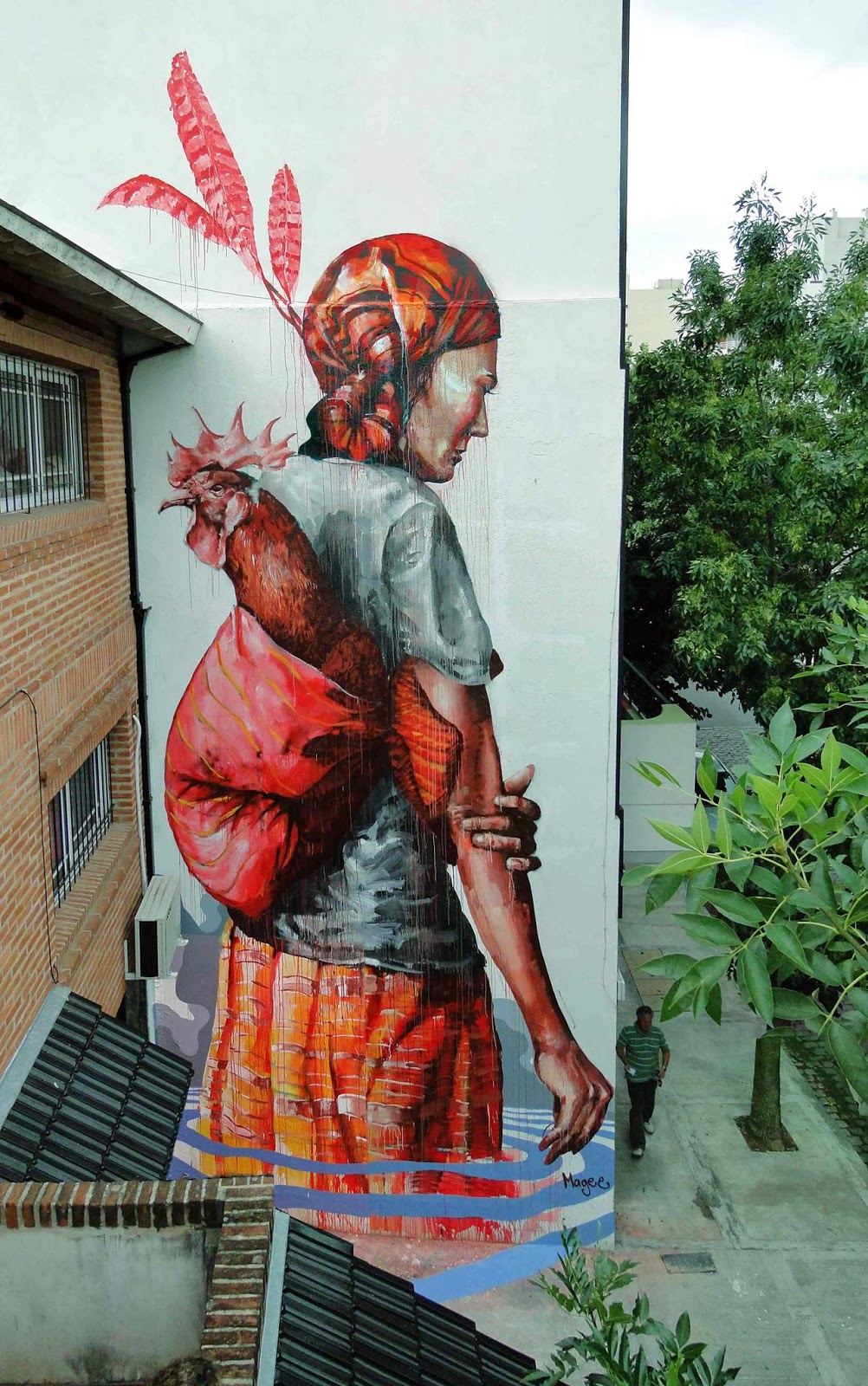 "The Displaced" a new street art piece by Australian artist Fintan Magee. 1