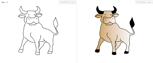 Fpencil: How to draw Buffalo for kids step by step