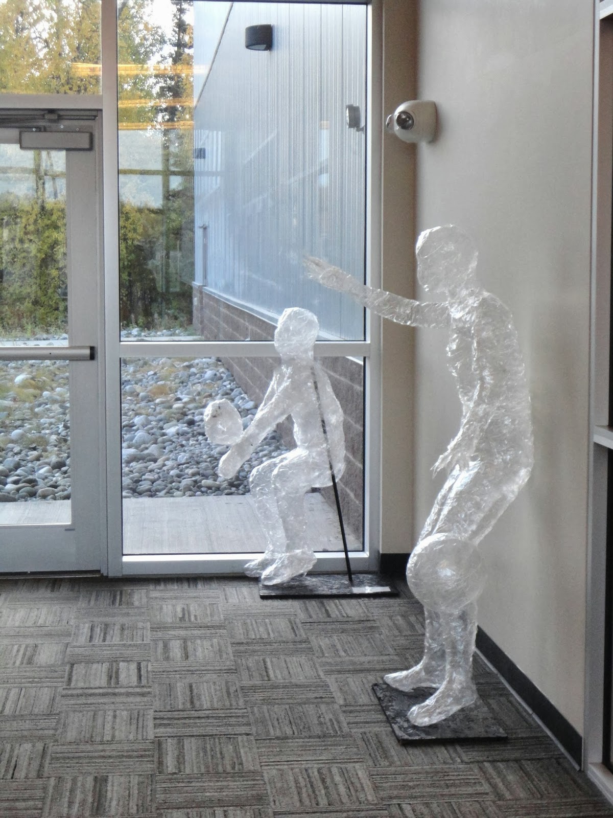 Upper Room Arts Packing Tape Body Sculptures