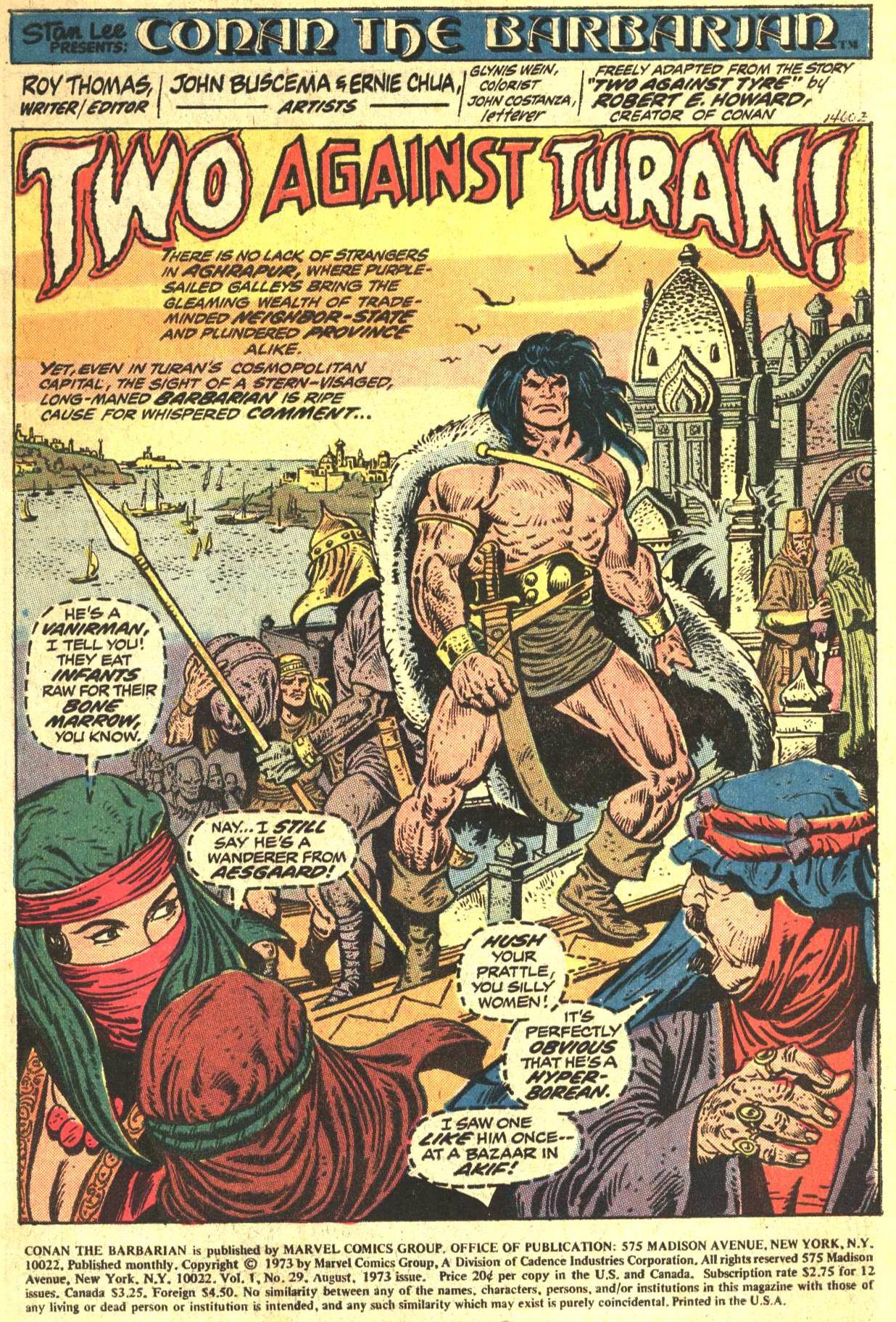 Read online Conan the Barbarian (1970) comic -  Issue #29 - 2