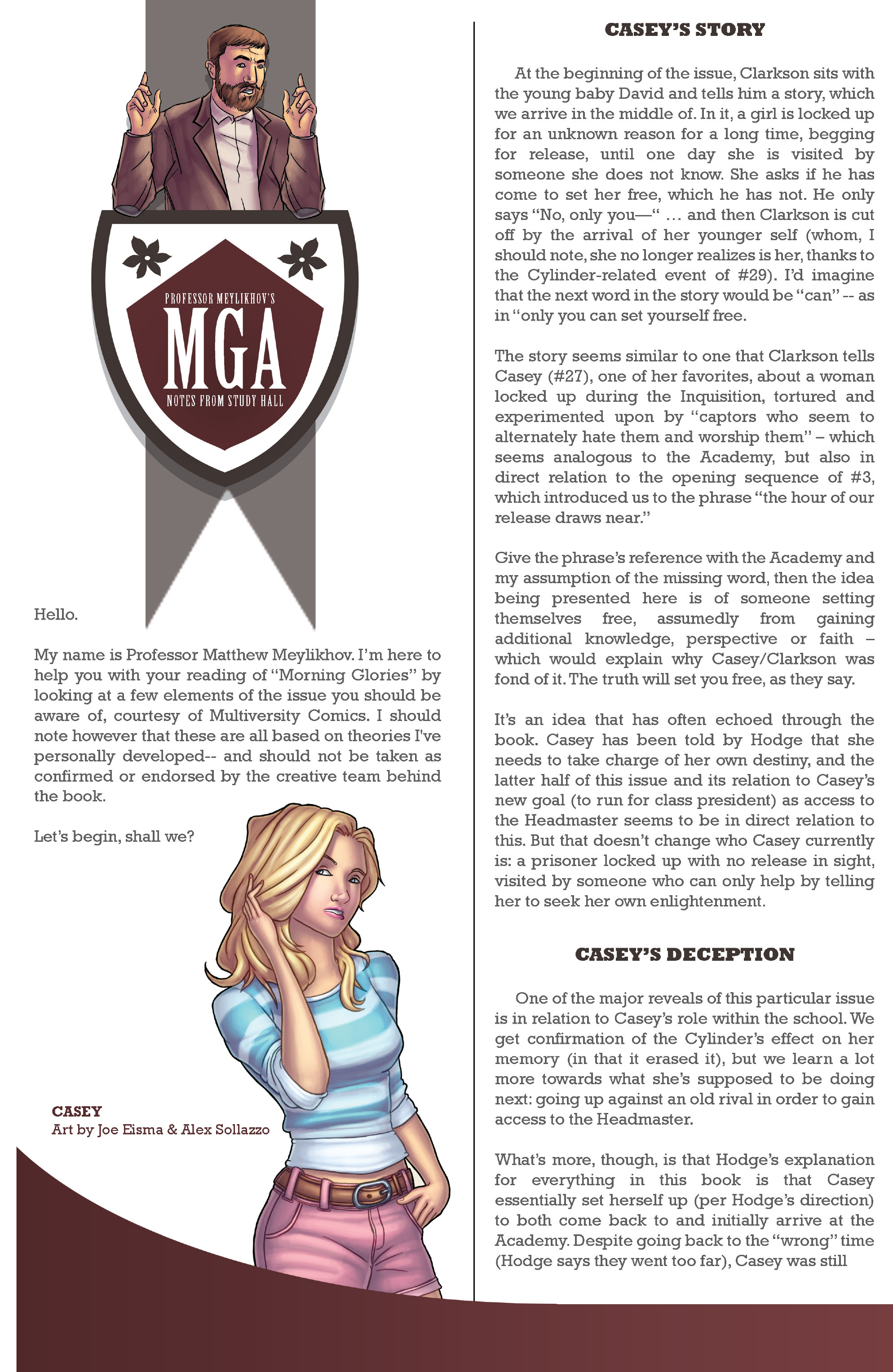 Read online Morning Glories comic -  Issue #39 - 29