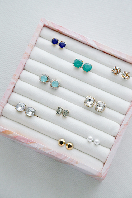 2 Layer Acrylic Jewelry Storage Box Dustproof Earring Box Stationery Nail  Art Case For Earrings Necklaces