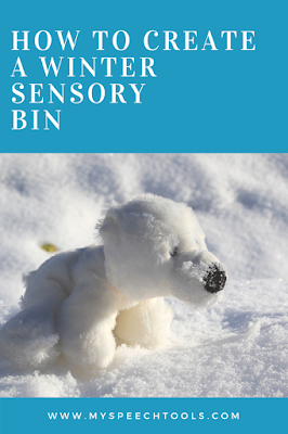 how to create a winter sensory bin