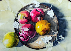NAMIL ART: [ watercolor step by step] Fruit still life