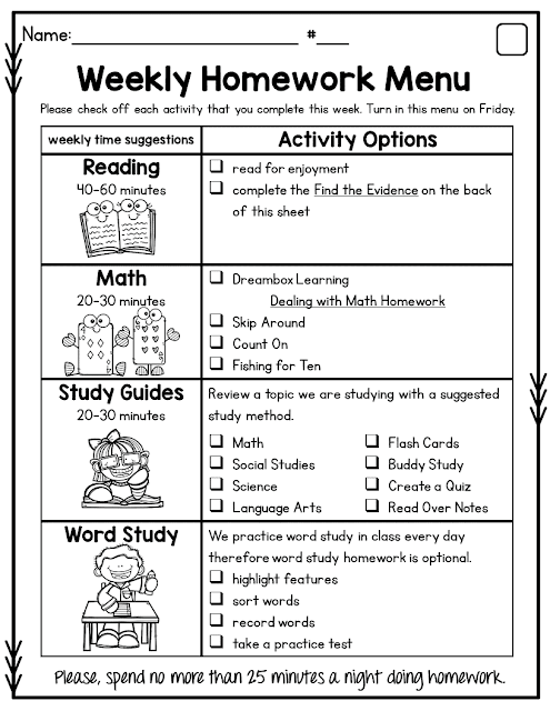 *The Teaching Oasis*: 2nd Grade Homework
