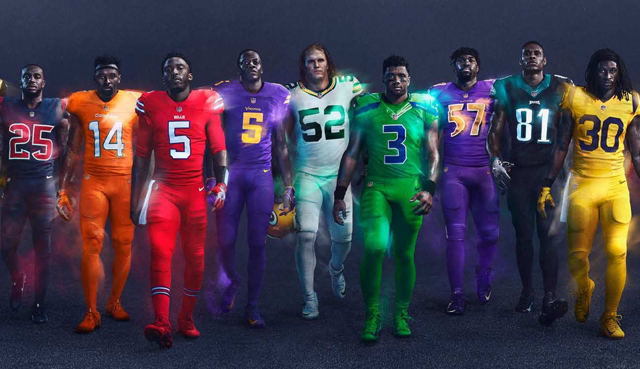 nike color rush jerseys