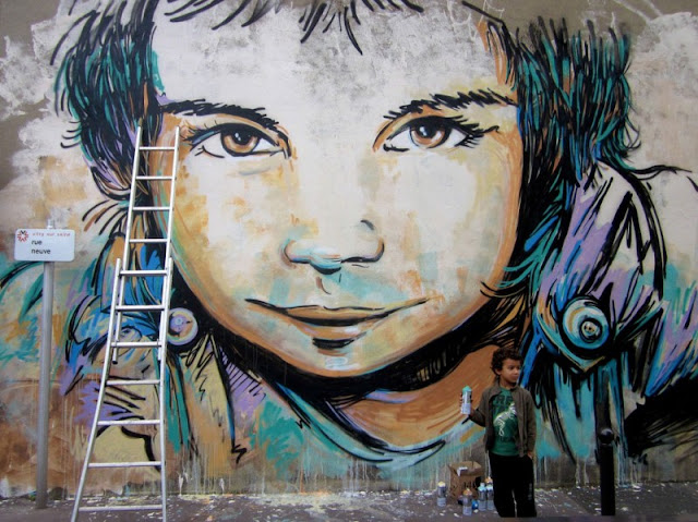 Рисунки на стенах. Alice Pasquini 4