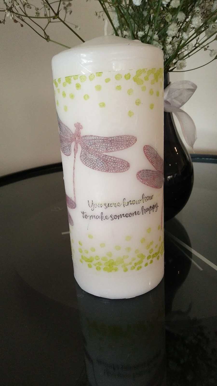 My Crafted Creations Stamped On Candles