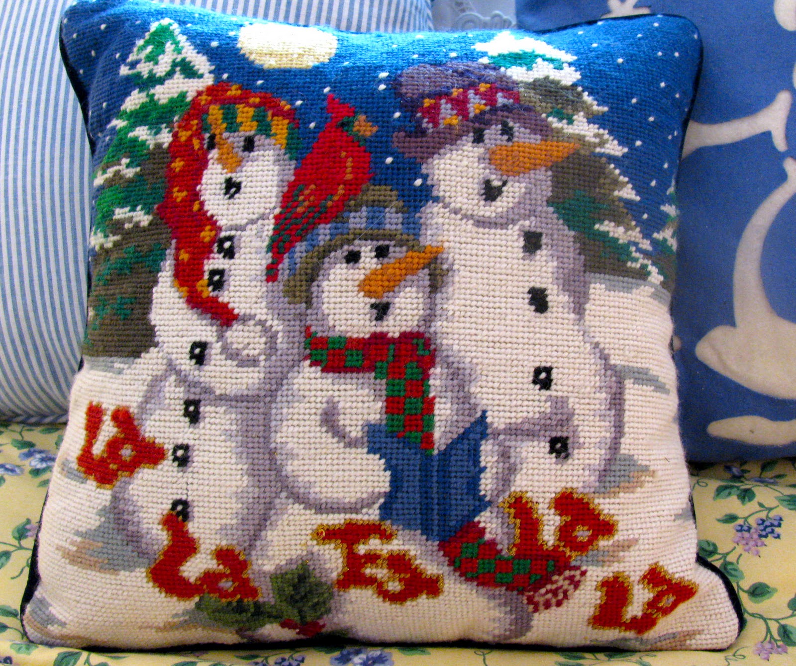 Needlepoint Christmas Pillows