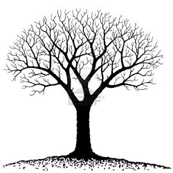 tree bare oak clip stubborn maples outline printable silhouette winter branches clipart trunk vector retort freelance pattern illustration