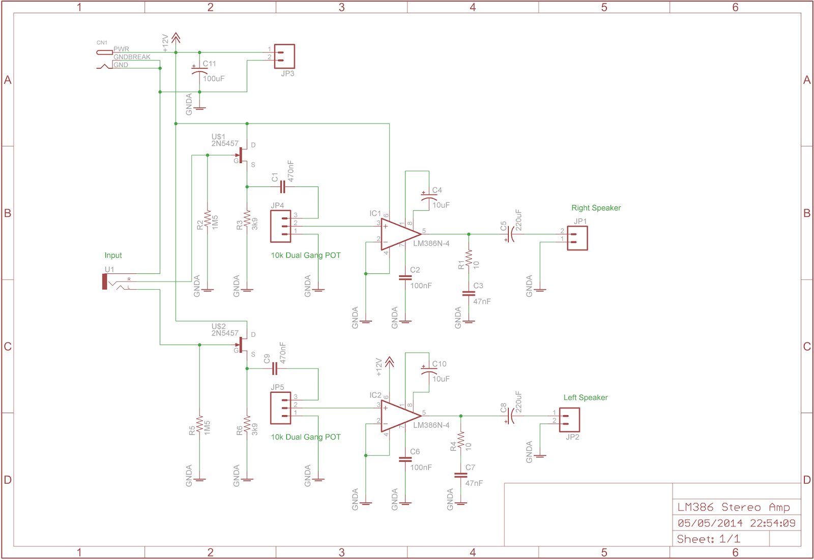 Lm386 Guitar Amp Schematic
