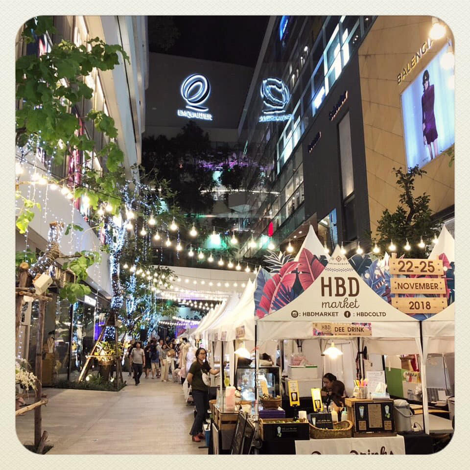 ตกแต่งสถานที่จัดงานอีเว้นท์ hbdmarket, Emquartier, เอ็มควอเทียร์, ไฟ
