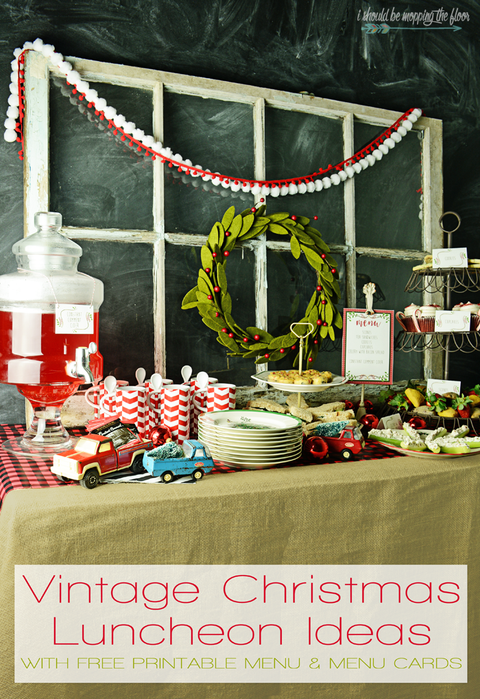 Put an eclectic spin on your holiday entertaining with these vintage Christmas luncheon ideas. They're a fun way to bring a casual touch to a tea party or luncheon for your friends and family. Includes free printable menu cards, too.