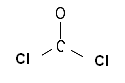 Fig. I.1: Connect the atoms of  COCl2 with single bonds.