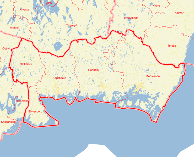 Karta över Småland Och Blekinge | Karta 2020