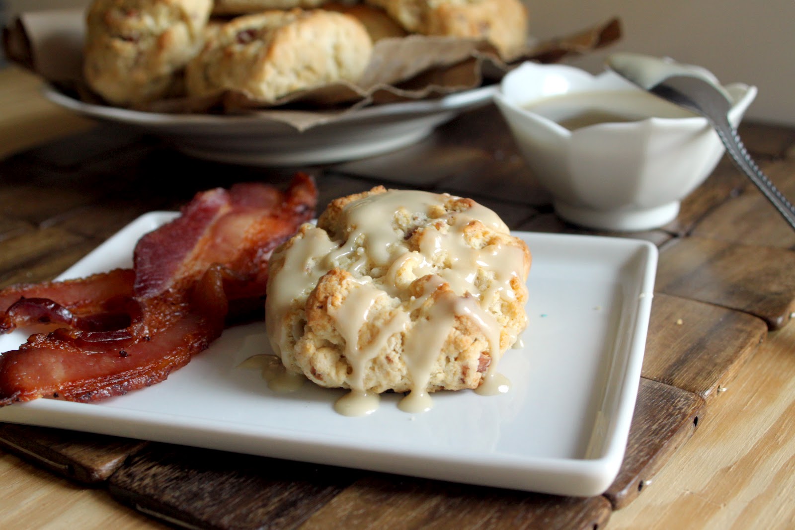 Badger Kitchen Maple Bacon Biscuits with Maple Glaze