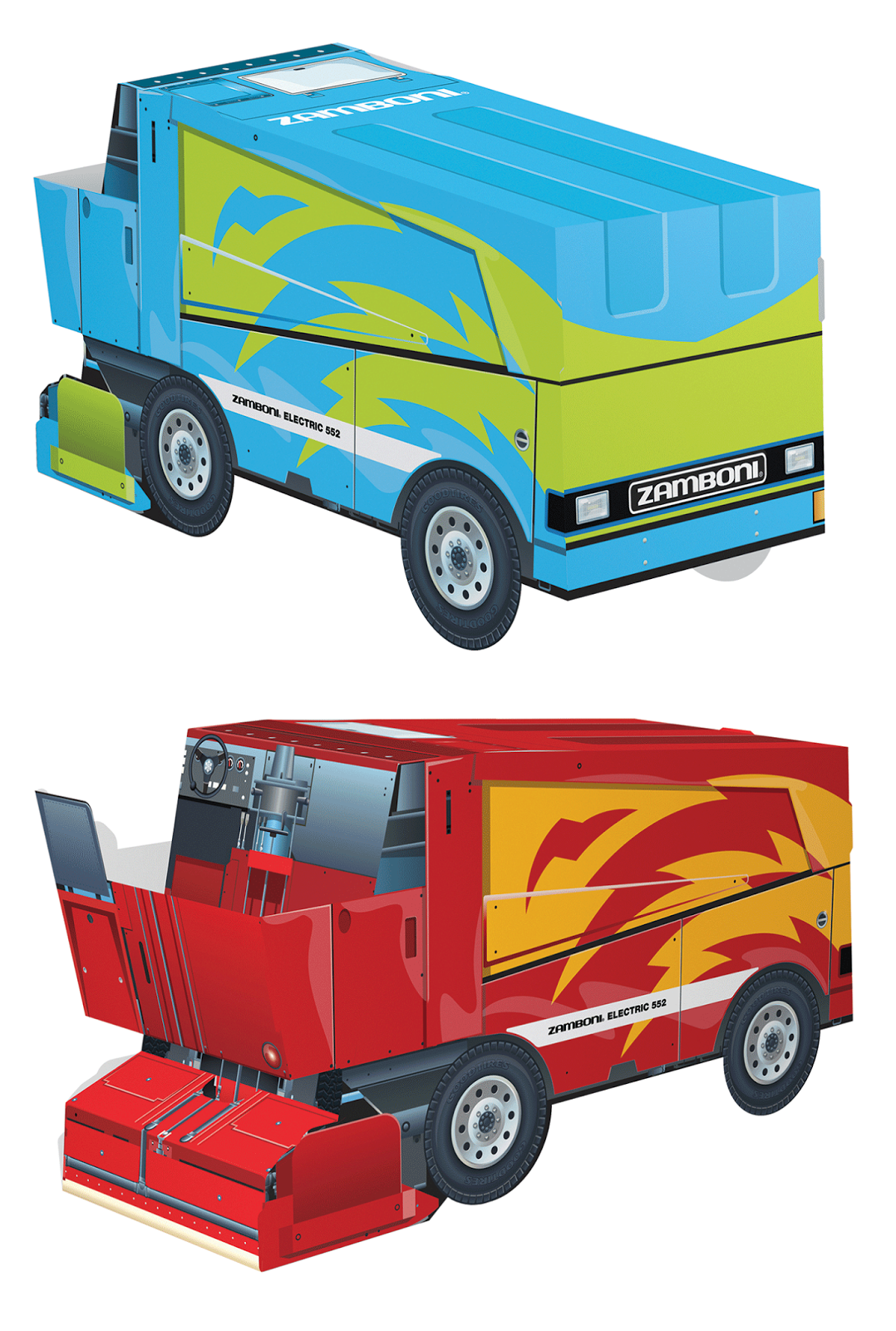 John E. Pedersen Design and Illustration Zamboni® Machine Paperboard