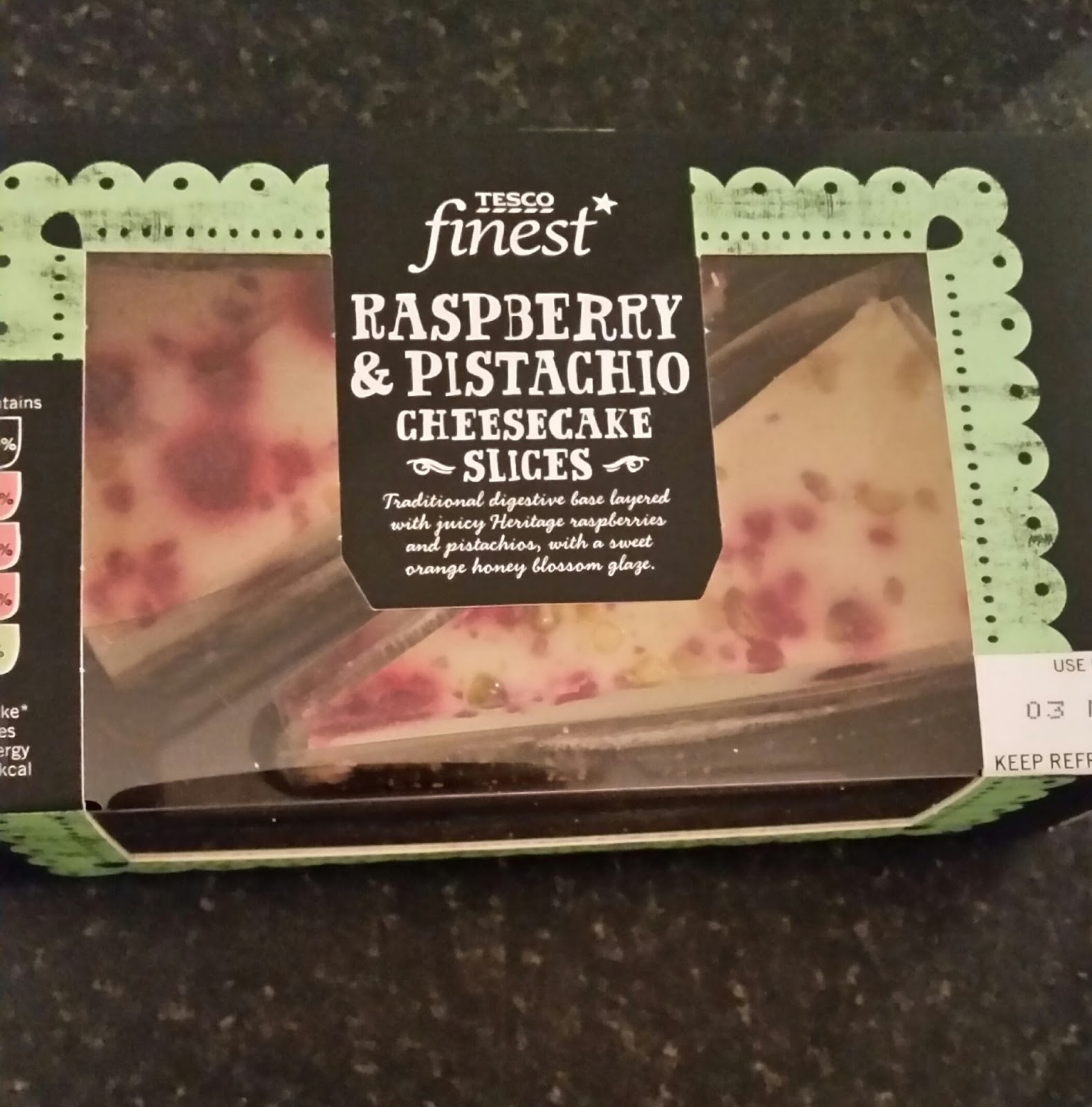 Trust Me Treats Tesco Finest Raspberry & Pistachio Cheesecake Slices