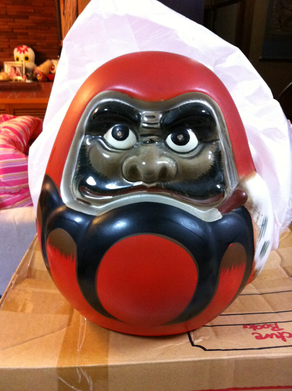 Gomineko Books Huge Ceramic Daruma Doll