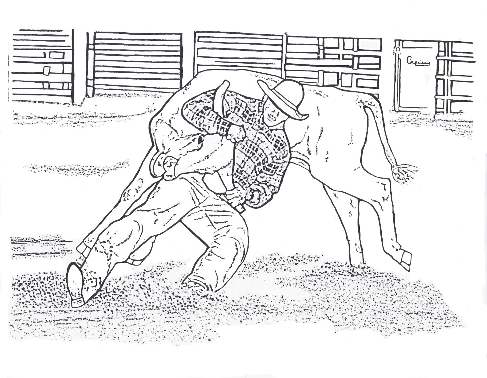 team roping coloring pages - photo #5