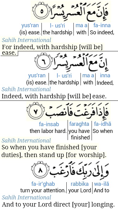 GRASP QURAN Surah 94 Ash Sharh