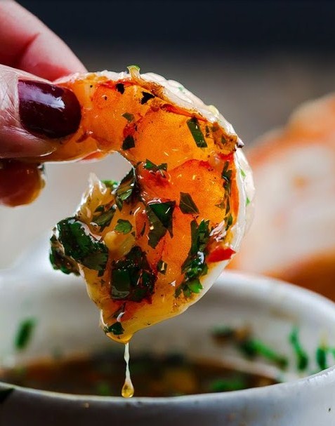 Grilled Shrimp Recipe with Roasted Garlic-Cilantro Sauce Grilled Shrimp Recipe with Roasted Garlic-Cilantro Sauce