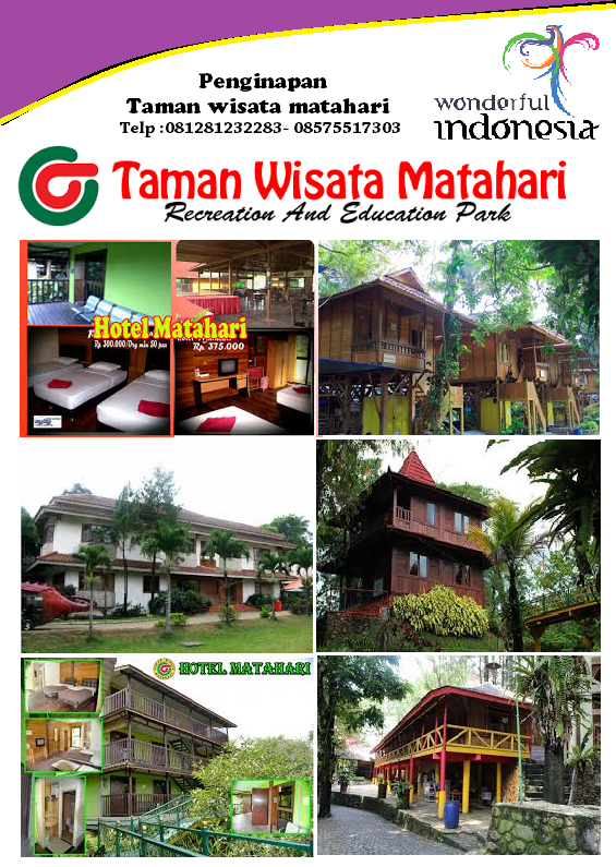 TAMAN WISATA MATAHARI dan harga paket mei agustus 2018