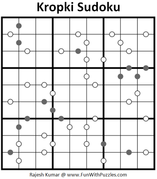 Kropki Sudoku Puzzle  (Fun With Sudoku #352)