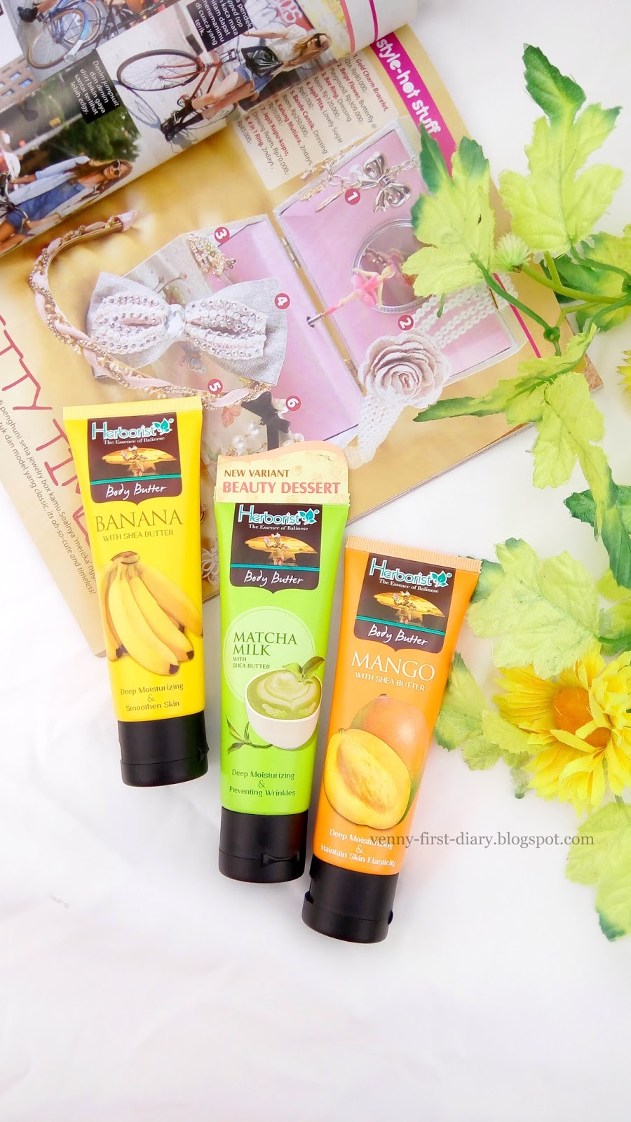 Herborist Body Butter Banana, Matcha dan Mango Review Venny Firstyani