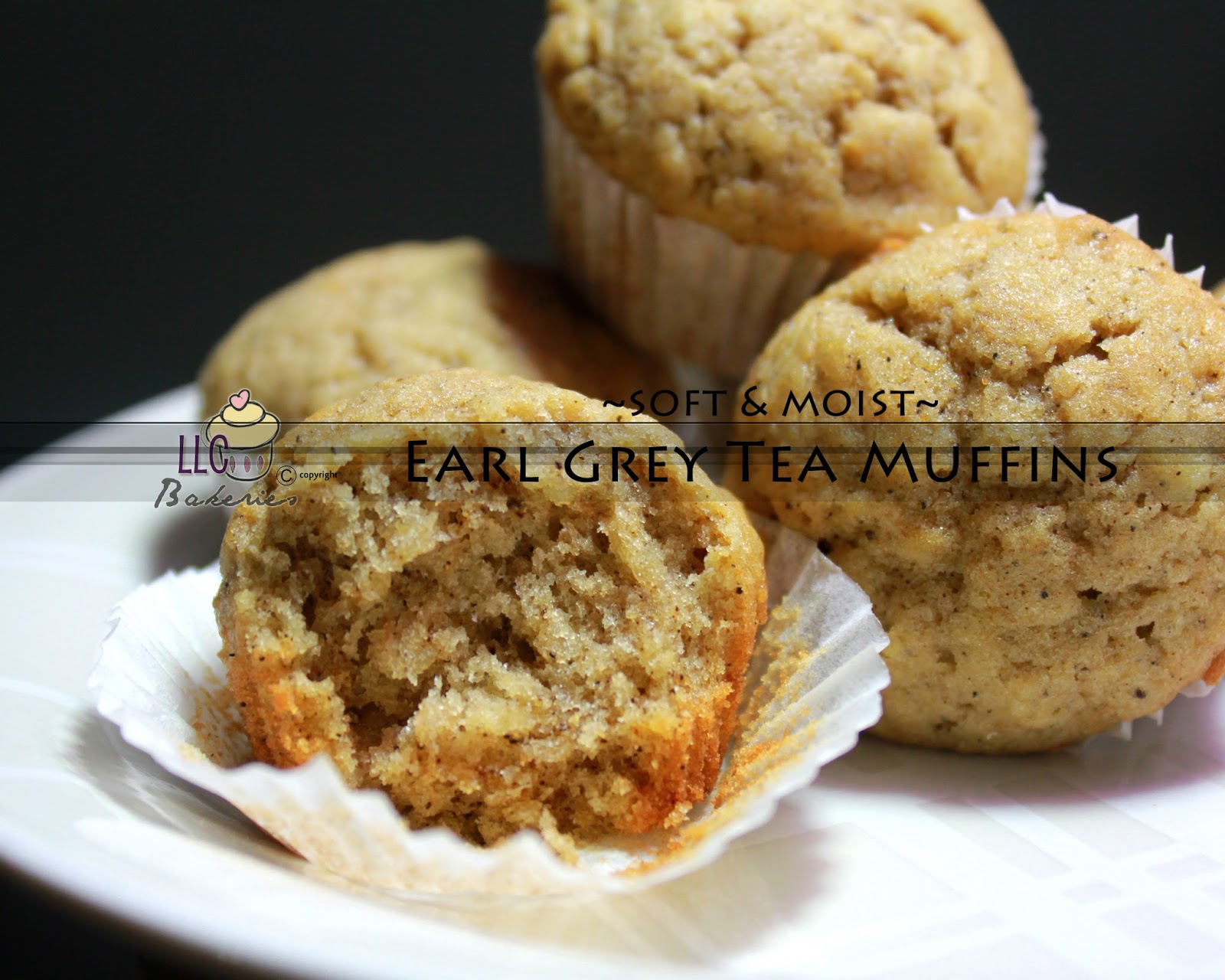 LLC Bakeries Earl Grey Tea Muffins soft & moist