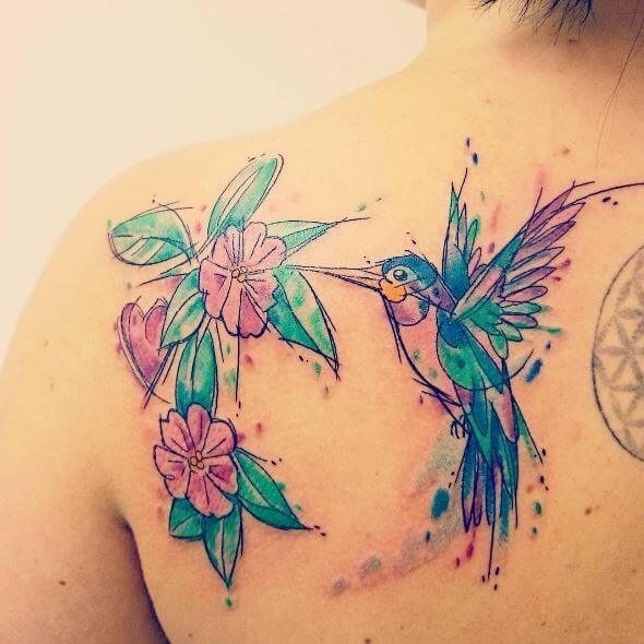 50+ Flower Hummingbird Tattoo Designs & Ideas (2020) With meaning