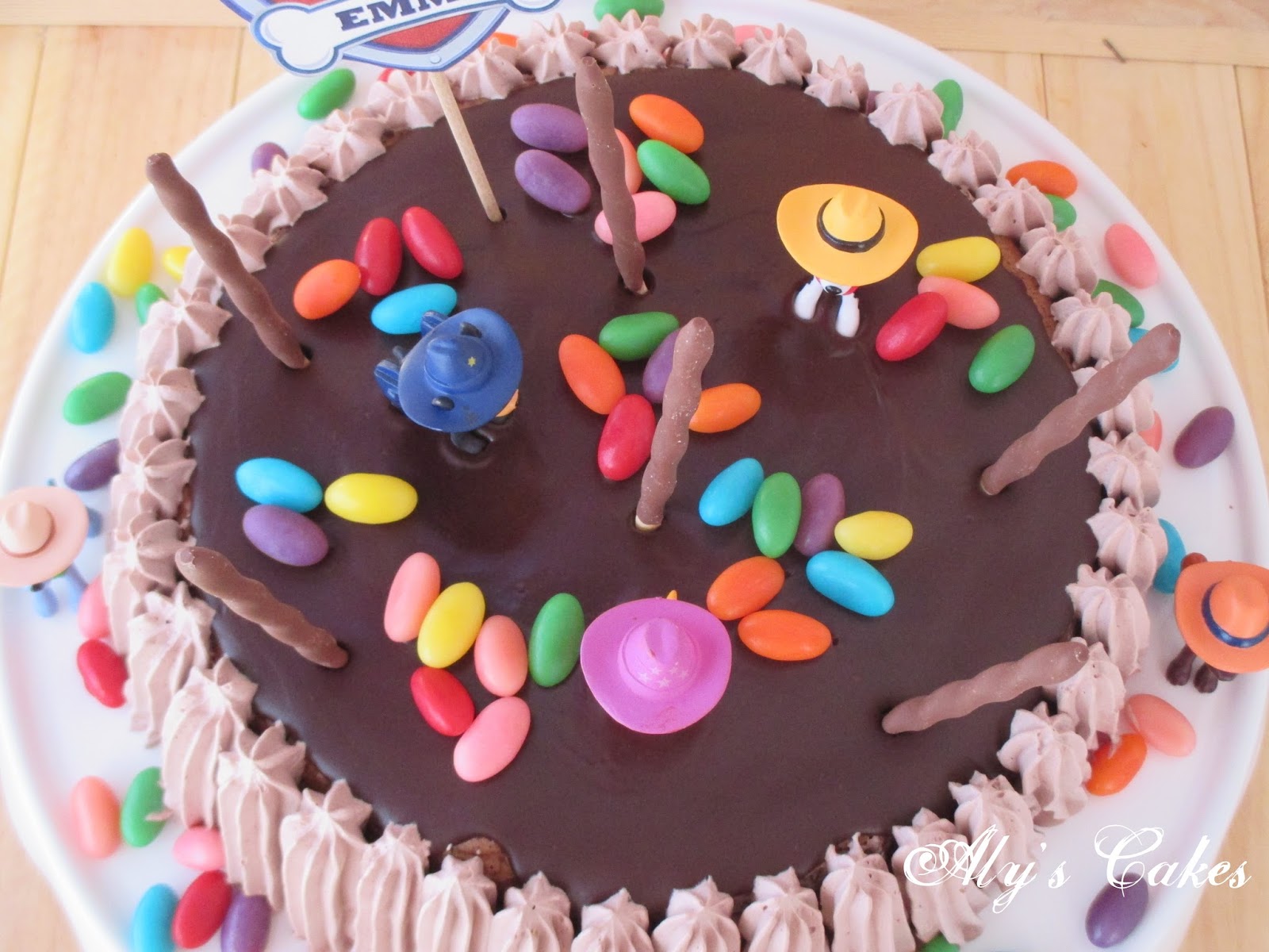 Mis Dulces Pastelitos: Tarta de Cumpleaños La Patrulla Canina. Bizcocho de  chocolate, cubierto y relleno con nata y crema philadelphia