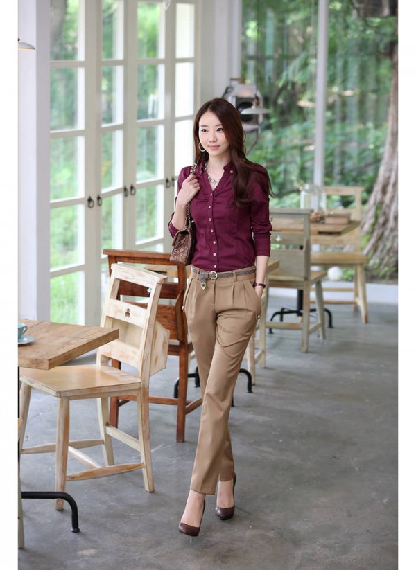Korean Women Career in Simple Style Dresses Fashion Trends 2013 V Luv