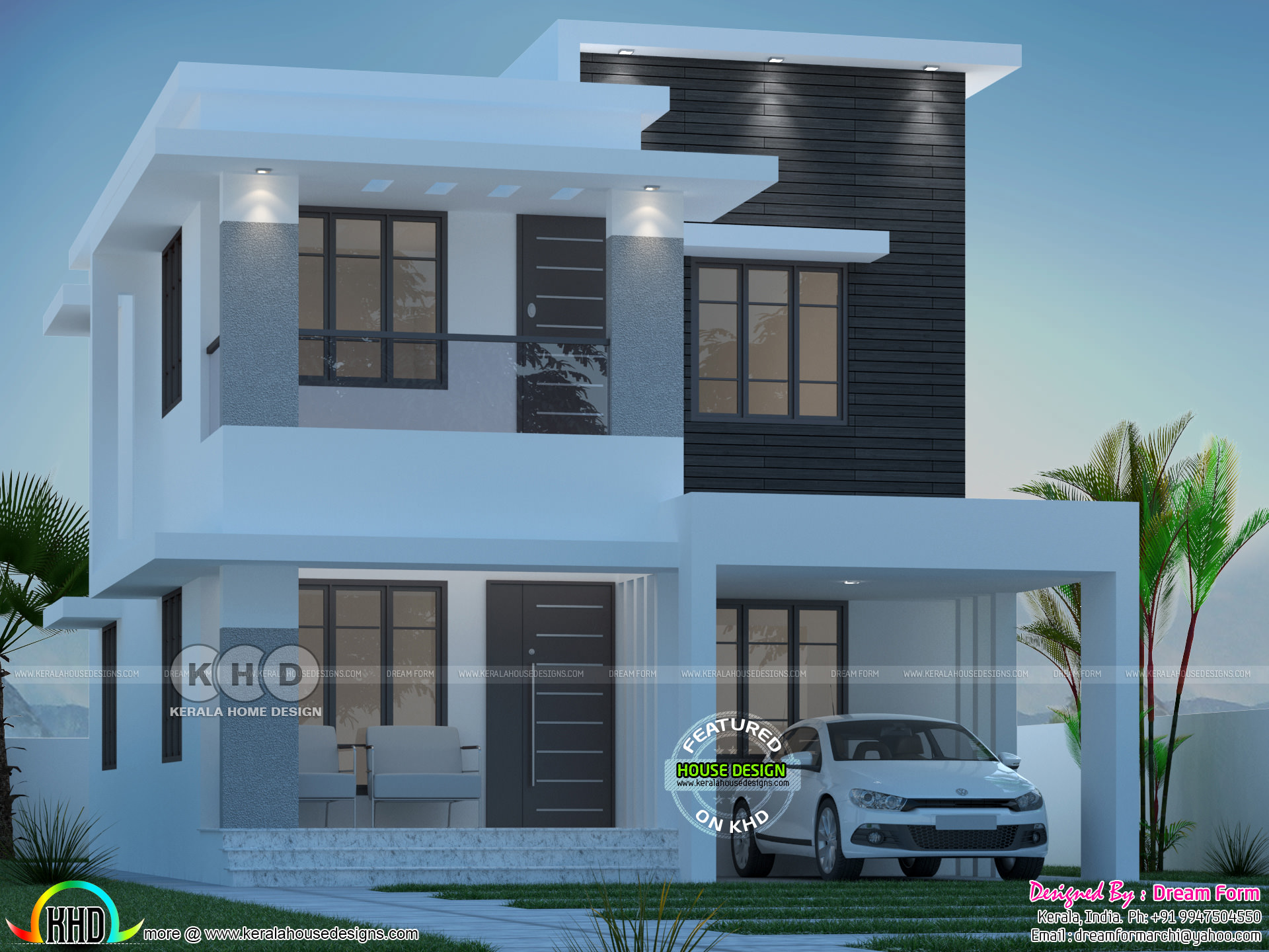 4 bedroom 1835 sq ft modern home design Kerala home 