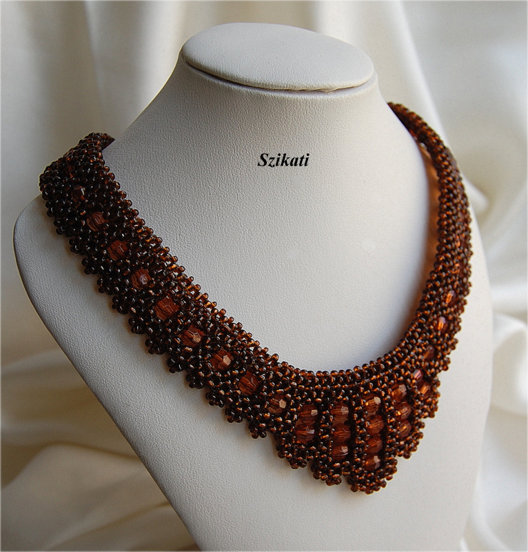 Szikati Jewelry Design: Elegant Brown Necklace
