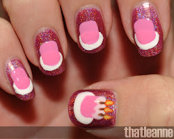 nail cake birthday thatleanne manicure rounded drew sort cylinder shaped then french