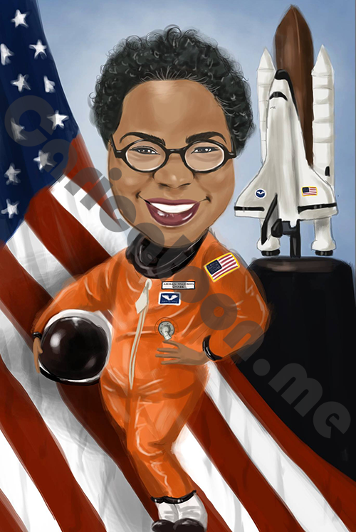 American Astronaut Caricature