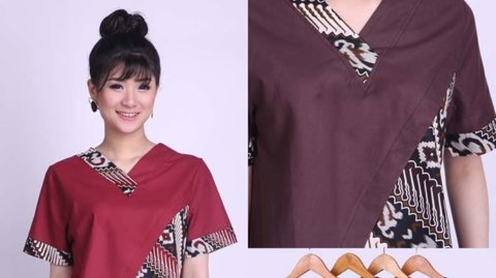  Model  Baju Batik Untuk  Wanita  Gemuk  Agar  Terlihat  Langsing  