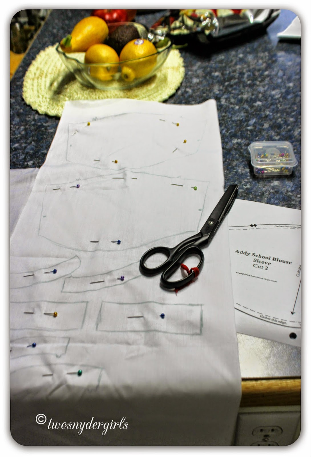 Pattern ready to be cut